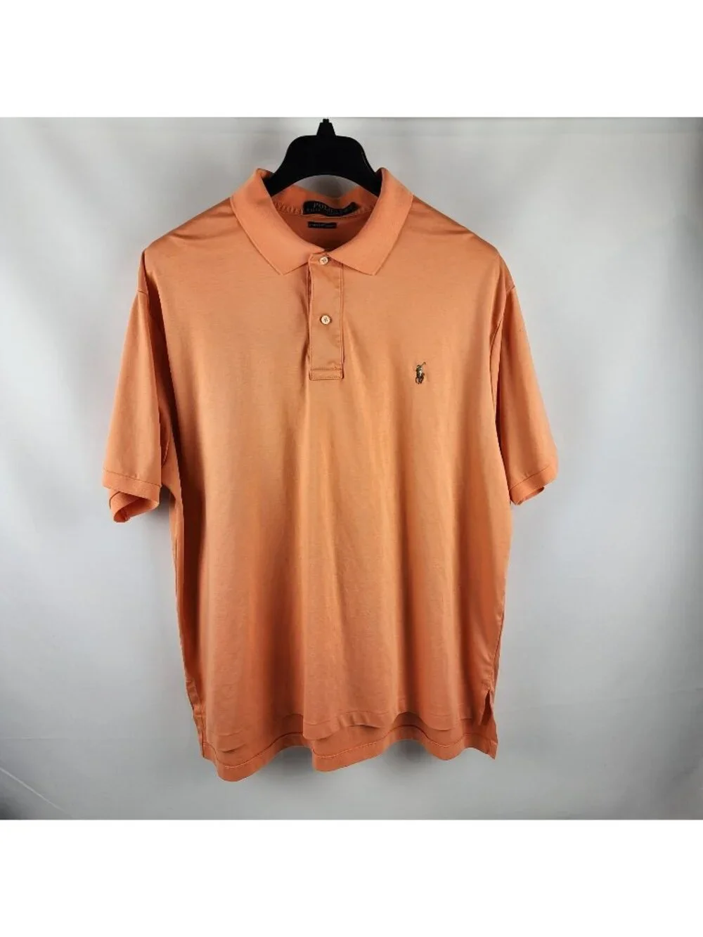 Polo Ralph Lauren Shirt Mens 2XB Orange Flesh Pony Short Sleeve Polo Logo